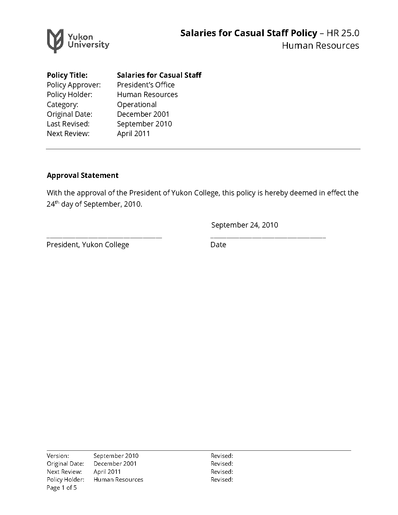 casual contract of employment template