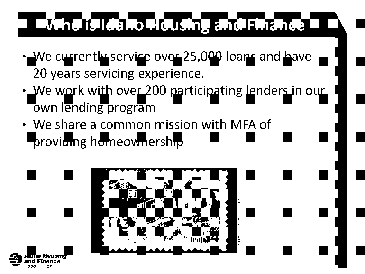 idaho housing pay mortgage