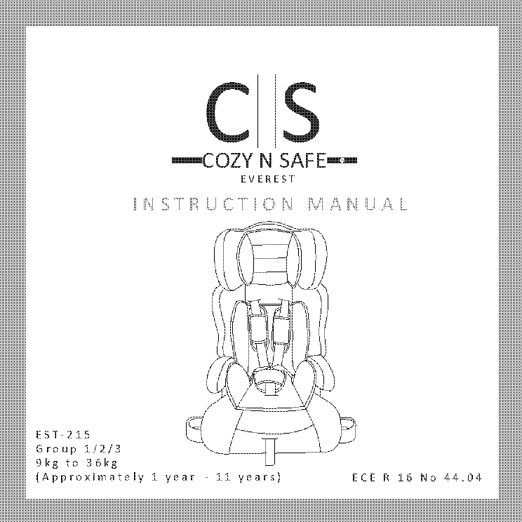 cozy n safe car seat fitting instructions