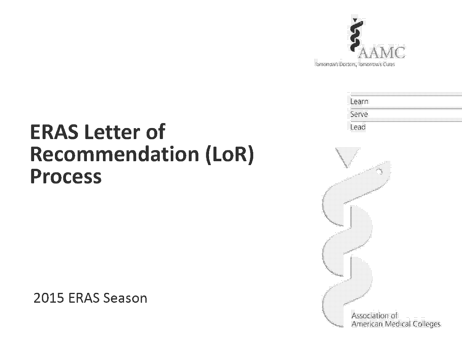 assigning letter or recommendation eras title