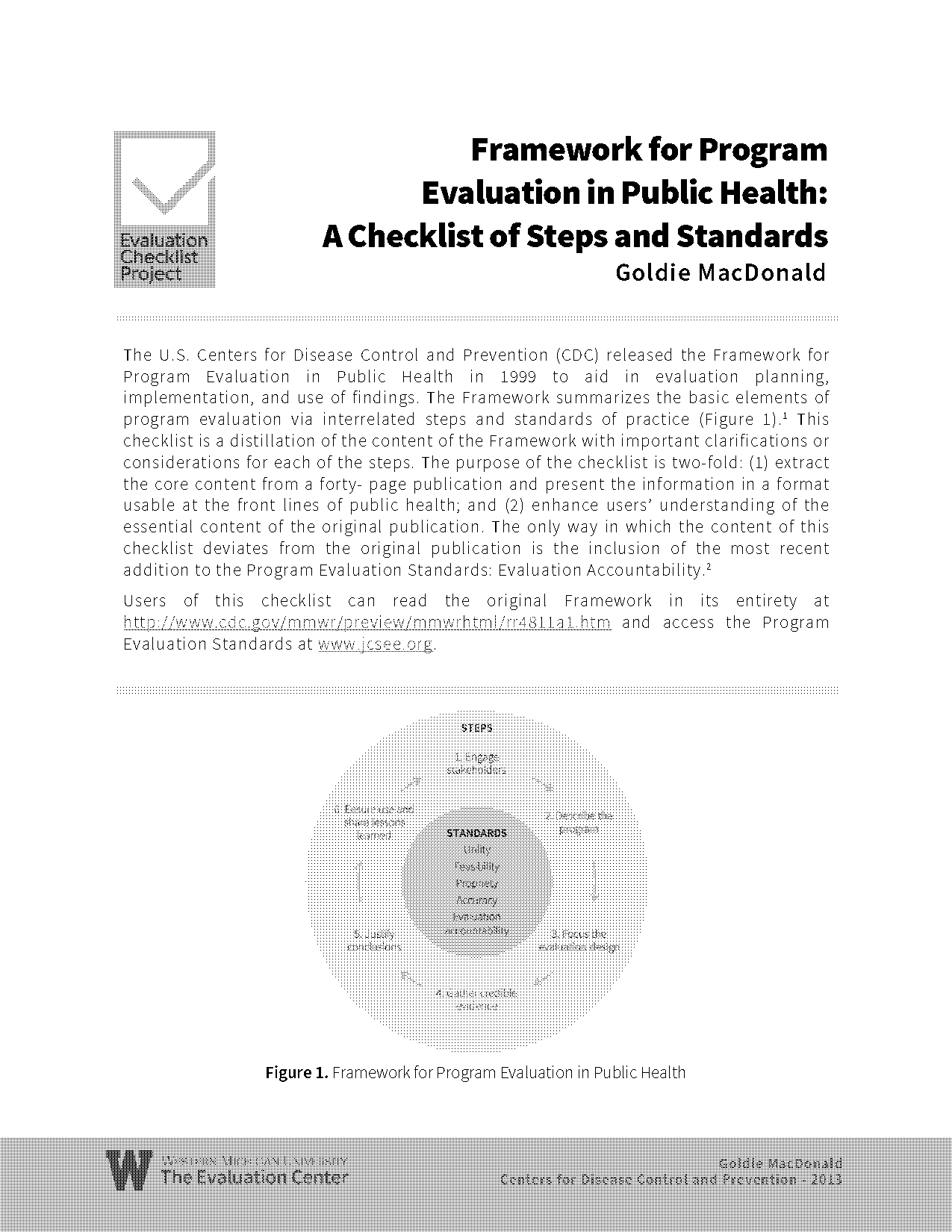 public health evaluation standards