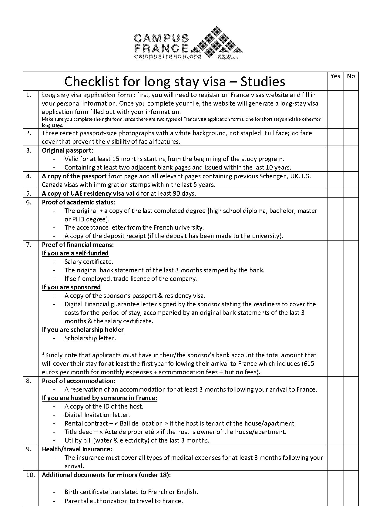 france short stay visa application form