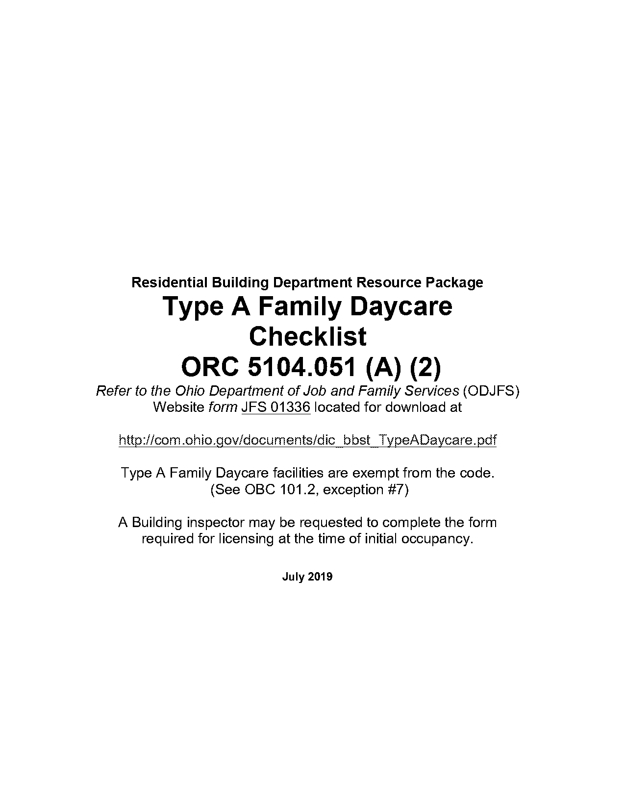 home daycare licensing requirements ohio