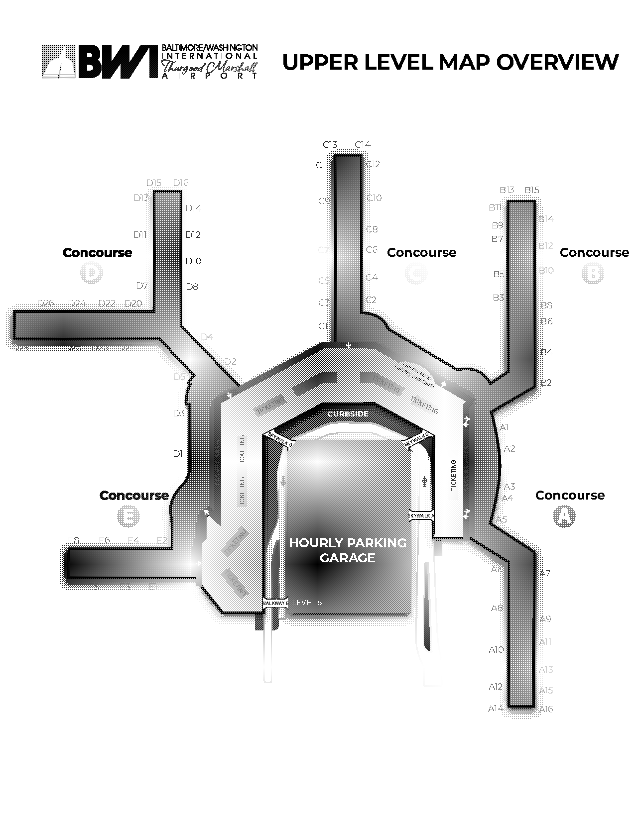 bwi terminal map frontier