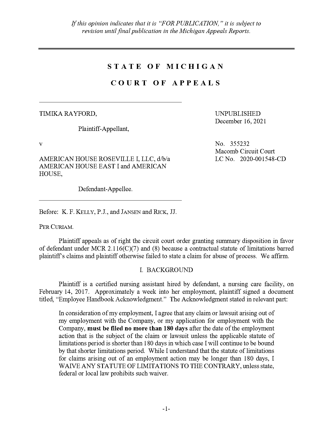 civil rights complaint abuse of process michigan