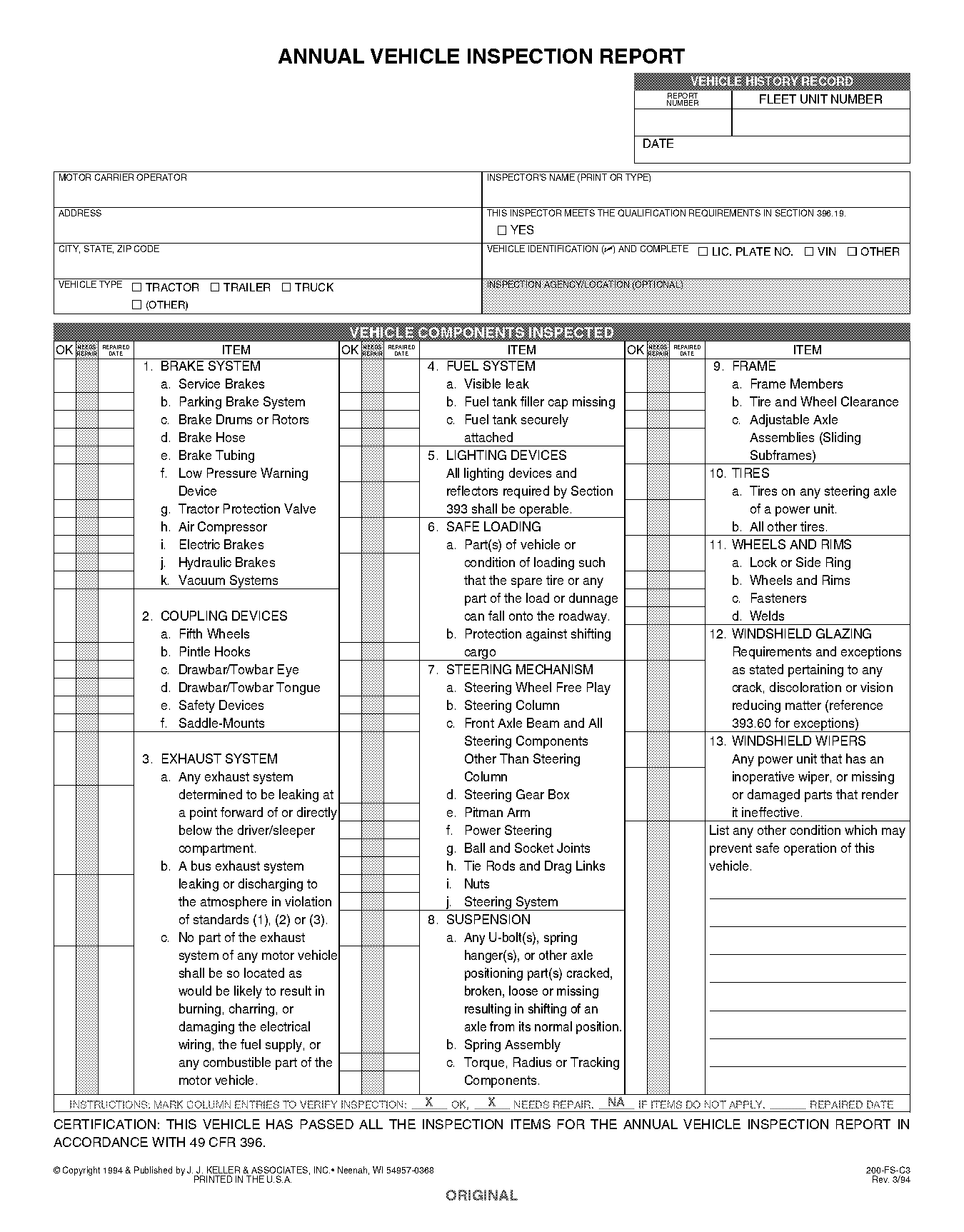 driver inspection report pdf