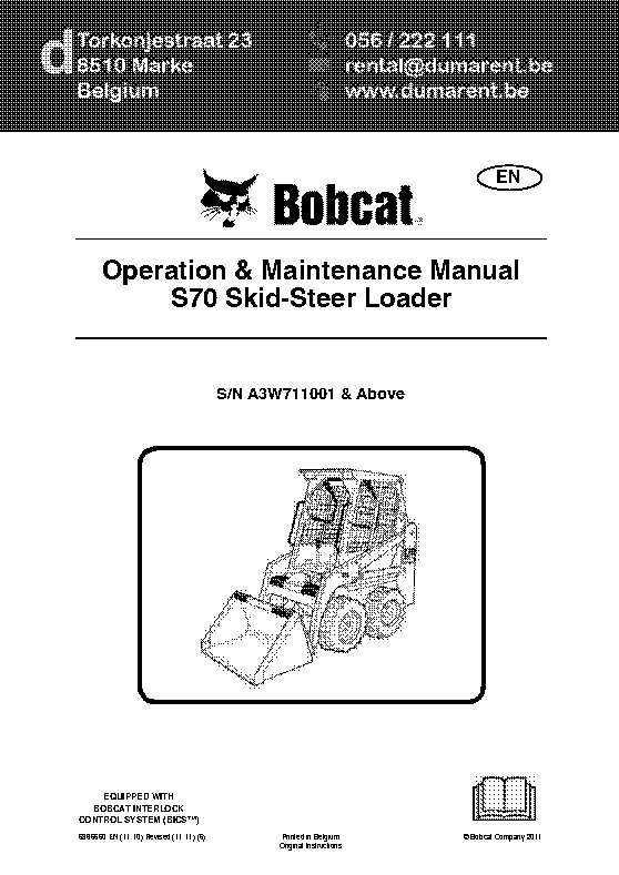 bobcat walk behind operators manual