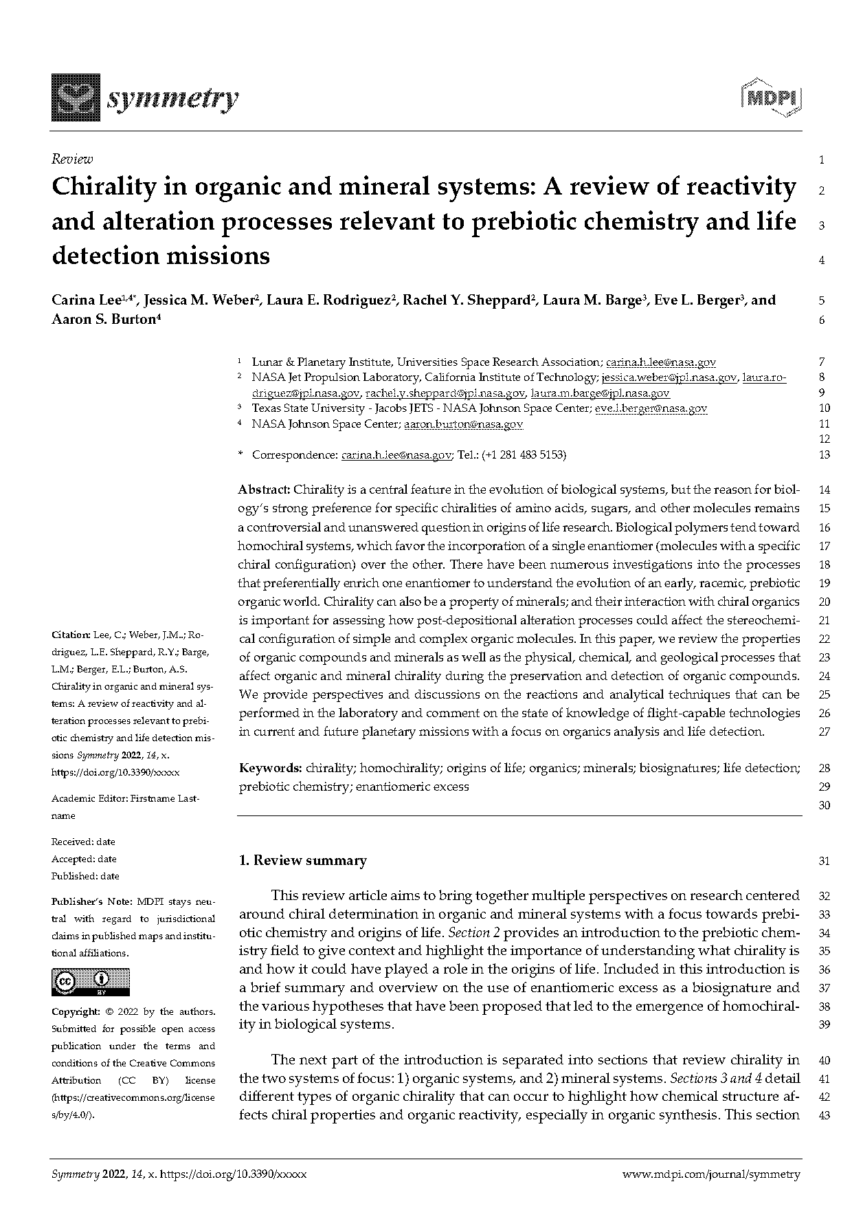 chiral molecules physical properties