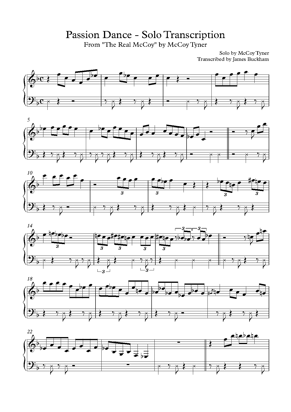 mccoy tyner passion dance transcription pdf