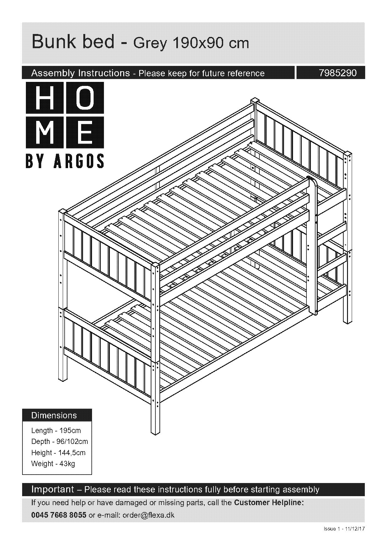 oxford bunk bed instructions